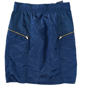 NWT Marc by Marc Jacobs Navy Blue and Gold Detail Skirt Size 6 Silk Blend